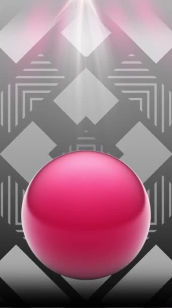 Bouncing Red Ball Vertical Image Motion Background — Stock Video