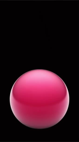 Hüpfender Roter Ball Mit Vertikalem Bild Und Bewegungshintergrund — Stockvideo