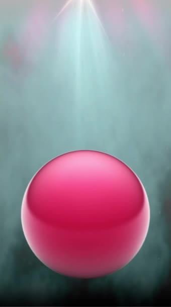 Saltando Bola Vermelha Com Imagem Vertical Fundo Movimento — Vídeo de Stock