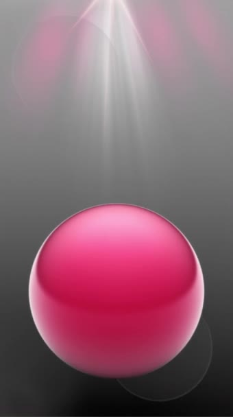 具有垂直图像和运动背景的弹跳红球 — 图库视频影像