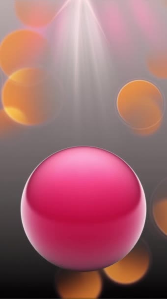 Bouncing Red Ball Vertical Image Motion Background — Stock Video