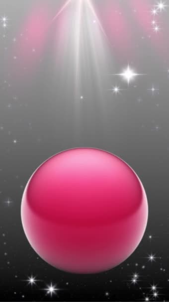 Bouncing Red Ball Vertical Image Motion Background — Stock Video