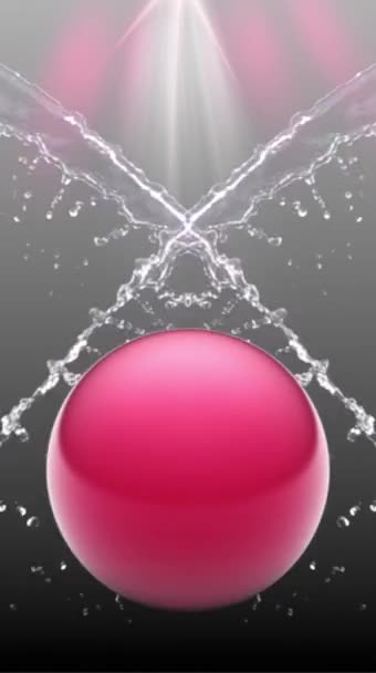 Bouncing Red Ball Vertical Image Motion Background — Stock Video