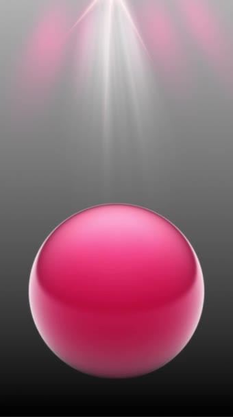 具有垂直图像和运动背景的弹跳红球 — 图库视频影像
