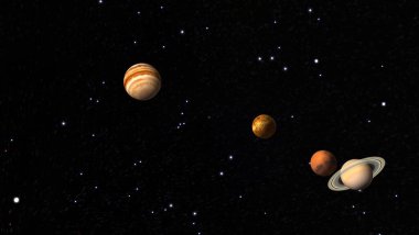 Uzay, sonsuz evren, arka plan için galaksiler ve gezegenler