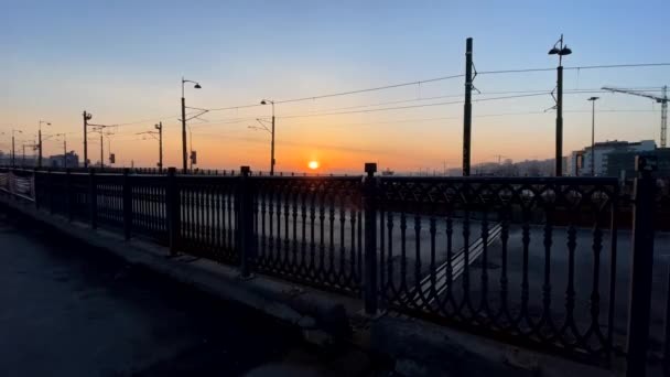 Istanbul Vista Della Città Vecchia Dal Ponte Galata Mattina Presto — Video Stock