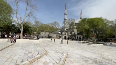 Eyup, istanbul, Türkiye 23.2022 İstanbul Avrupa kıtaları ile Asya arasındaki rüya şehir. Gezginler ve turistler için yapılan tarihi ve turistik binalarla Eyup Sultan ilçesi.