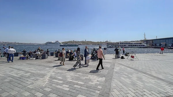 Karakol Istanbul 2022 Karakol Meydanı Ndan Galataport Modern Tarihi Mimari — Stok fotoğraf