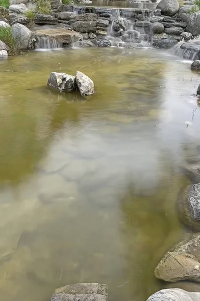 Ornamental Pool Cliffs Public Park Nature — Photo