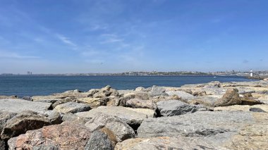 Kadıköy, istanbul, Türkiye. 8 Mayıs 2022 İstanbul ve Marmara Denizi Kadıköy kıyısından