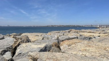 Kadıköy, istanbul, Türkiye. 8 Mayıs 2022 İstanbul ve Marmara Denizi Kadıköy kıyısından