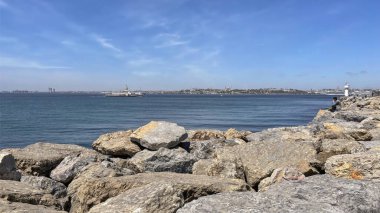 Kadıköy, istanbul, Türkiye. 8 Mayıs 2022 İstanbul ve Marmara Denizi Kadıköy kıyısından