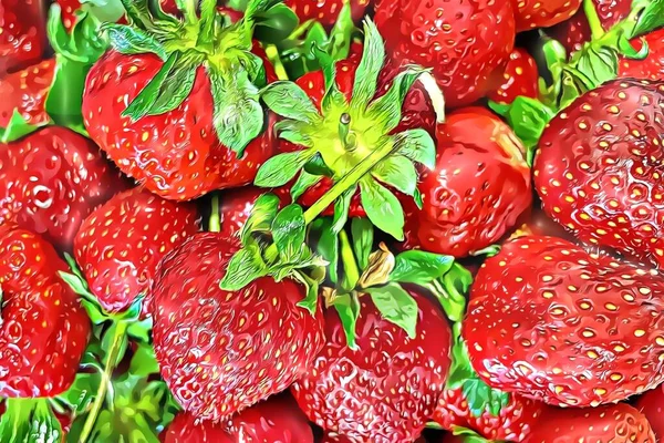 Strawberry One Most Delicious Fruits Summer Season — Stockfoto