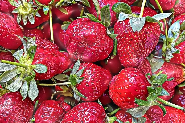 Strawberry One Most Delicious Fruits Summer Season — Stockfoto