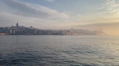 istanbul,Turkey.May 16,2022.sunrise in istanbul in the early morning, the view of the marmara sea and the bosphorus