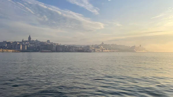 Istanbul Turquia Maio 2022 Vista Nascer Sol Madrugada Bósforo Mar — Fotografia de Stock