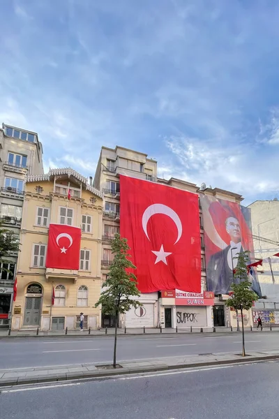 Sisli Istanbu Turecko Května 2022 Ataturk Muzeum Národní Svátky Oslav — Stock fotografie