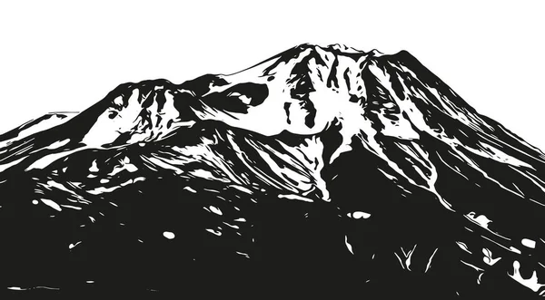 Neve Coberto Montanhas Paisagem Inverno —  Vetores de Stock
