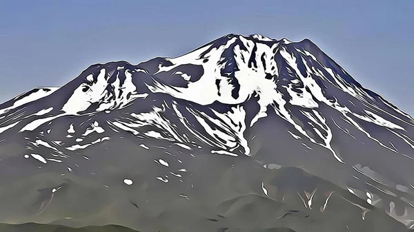 Montañas Cubiertas Nieve Paisaje Invernal — Foto de Stock