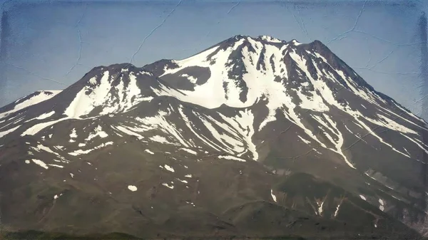 积雪覆盖的山脉和冬季景观 — 图库照片