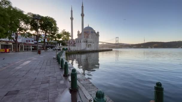 Ortakoy Estambul Turquía Mayo 2022 Vista Ortakoy Bósforo Con Sus — Vídeo de stock