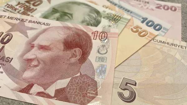 Istanbul Turkey May 2022 Close Currency Paper Banknotes Financial Economy — Stock Photo, Image