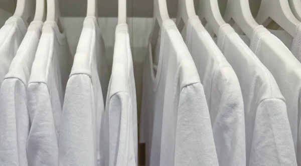 White Sweatshirts Hanging Closet — Stock Photo, Image