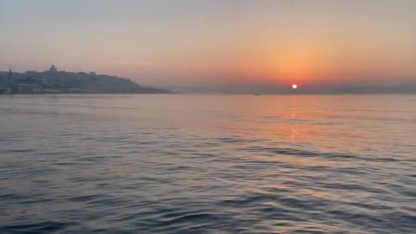 Istanbul Turquie Juin 2022 Lever Soleil Istanbul Bosphore Tôt Matin — Video