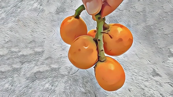 Κοντινό Πλάνο Έτοιμο Φάει Φρούτα Loquat Στο Παρασκήνιο — Φωτογραφία Αρχείου