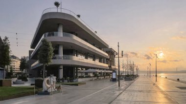 Tophane, istanbul, Türkiye. 20 Haziran 2022. Galataport, İstanbul, Türkiye 'deki Karaky Mahallesi yolcu gemisi limanı. Galataport 'tan Liman ve İstanbul manzarası.