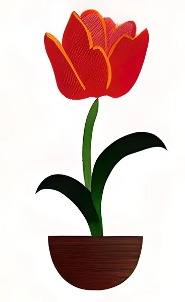 Закрыть Цветок Тюльпана Заднем Плане — стоковый вектор
