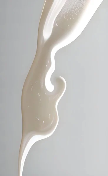 close up melted white chocolate dripping