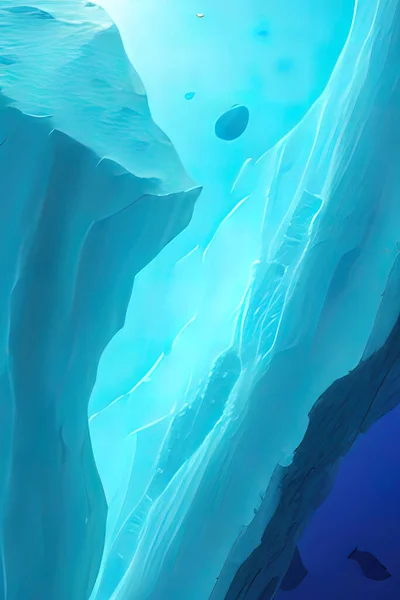 iceberg in the blue sea