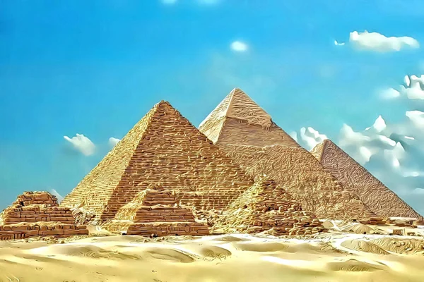 Mit Seinen Historischen Und Natürlichen Schönheiten Gehört Ägypten Den Routen — Stockvektor