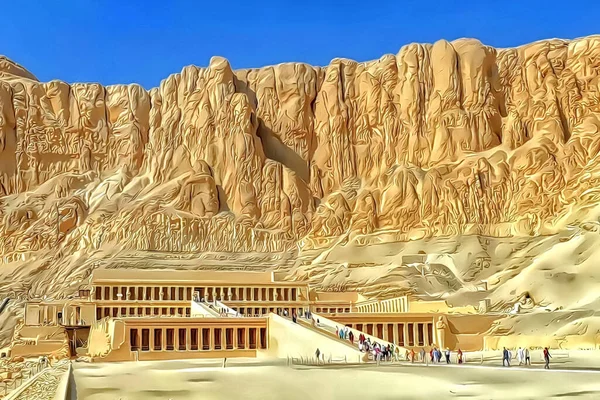 Tarihi Doğal Güzellikleriyle Mısır Turizm Açısından Ilgi Uyandıran Rotalar Arasında — Stok Vektör