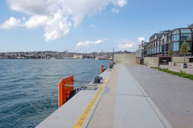 istanbul,Turkey.July 13,2022.Istanbul's new cruise port Galataport. Istanbul and Bosphorus view in summer from cruise port. 