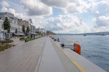 istanbul,Turkey.July 13,2022.Istanbul's new cruise port Galataport. Istanbul and Bosphorus view in summer from cruise port. 