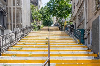 istanbul,Turkey.July 13,2022.istanbul's slopes and high-stepped stairs.