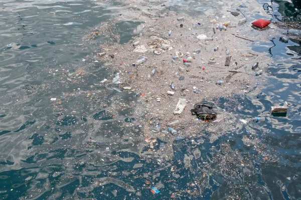 Istanbul Turquie Juillet 2022 Pollution Marine Déchets Domestiques Dans Bosphore — Photo