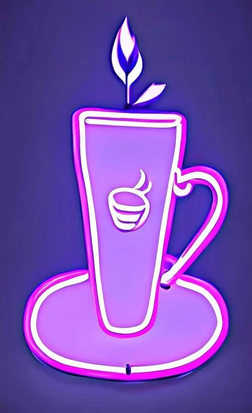 colorful neon light sign for coffee shop