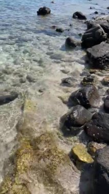 summer heat, beach and clear sea for background and summer vacation