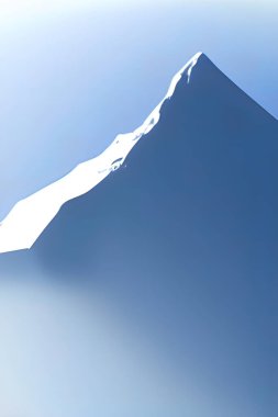 summit and mountain landscape with snow