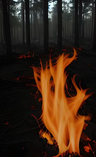 Fire Forest Fire Flames — Vector de stock