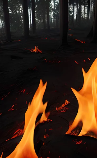 Fire Forest Fire Flames — Stockový vektor