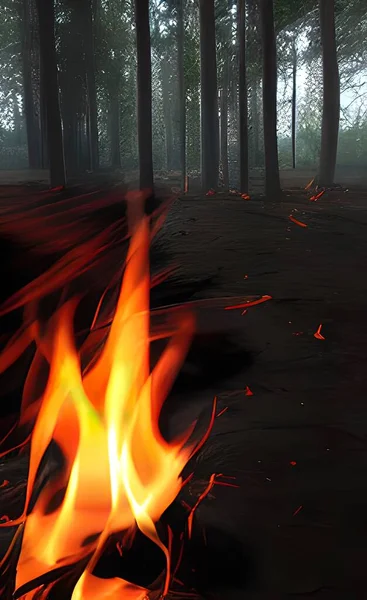 Fire Forest Fire Flames — Διανυσματικό Αρχείο