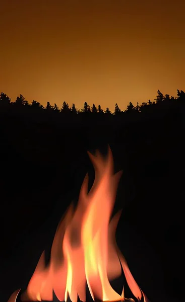 Fire Forest Fire Flames — Vector de stock