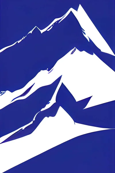 Summit Mountain Landscape Snow — Διανυσματικό Αρχείο