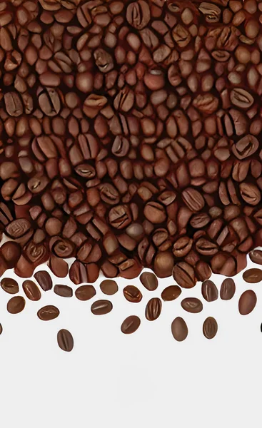 Cerrar Fondo Granos Café — Vector de stock