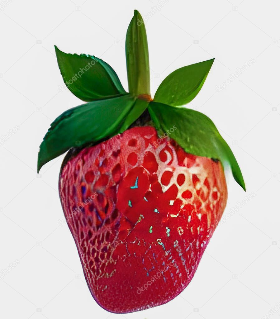 Close up strawberry isolated on white background