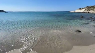  Yaz sıcağı, sahil ve açık deniz arka plan ve yaz tatili için